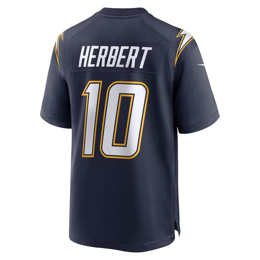 Jamed LA.Chargers #10 Justin Herbert Player Navy Home Game Stitched Jerseys