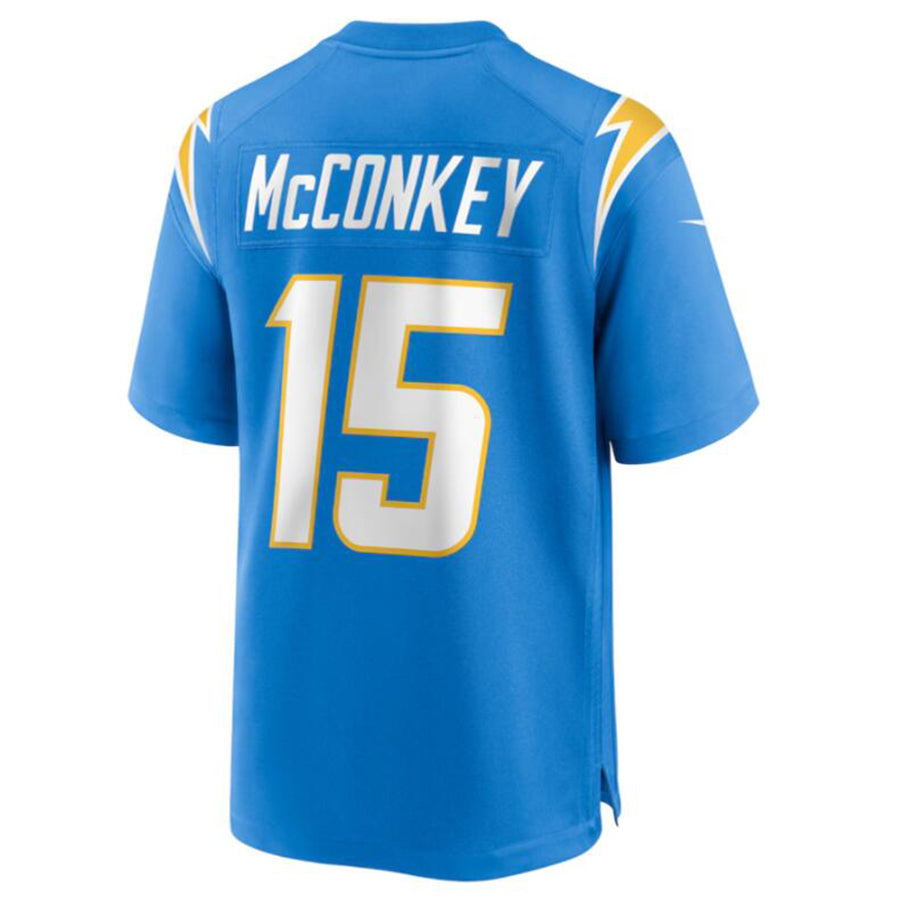 Jamed LA.Chargers #15 Ladd McConkey Powder Blue 2024 Draft Player Game Jersey Stitched Jerseys