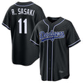 Jamed LA.Dodgers #11 Roki Sasaki Player Black Carbon Limited Home Stitched Jerseys