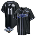 Jamed LA.Dodgers #11 Roki Sasaki Player Black World Series Carbon Limited Home Stitched Jerseys