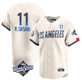 Jamed LA.Dodgers #11 Roki Sasaki Player Cream World Series City Connect Limited Home Stitched Jerseys