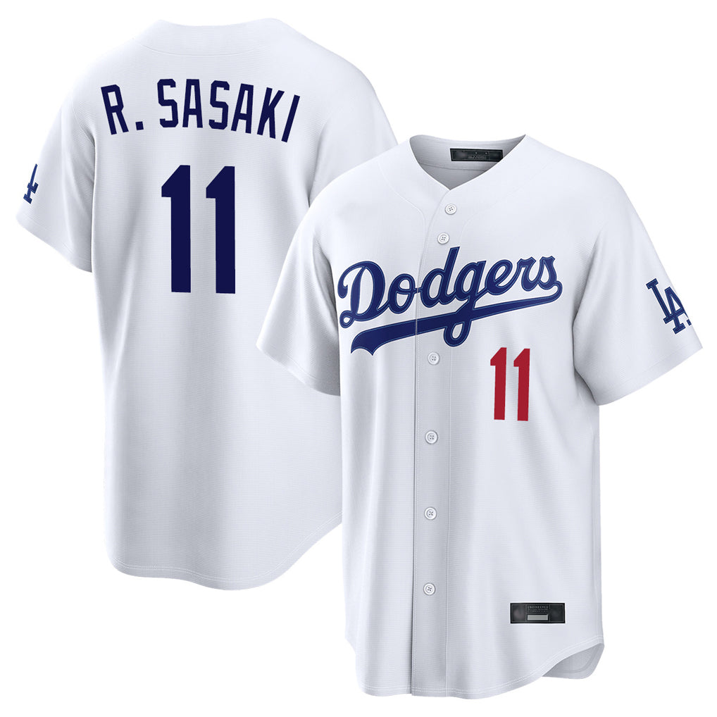 Jamed LA.Dodgers #11 Roki Sasaki Player White Home Game Stitched Jerseys