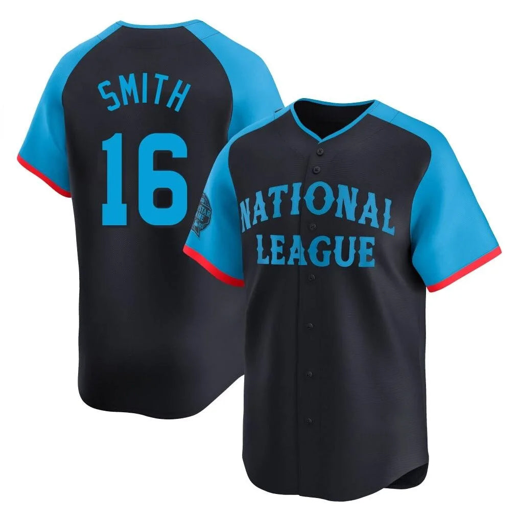 Jamed LA.Dodgers #16 Will Smith Player Black National League All-Star Limited Home Stitched Jerseys