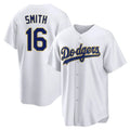 Jamed LA.Dodgers #16 Will Smith Player Gold White 2026 Collection Stadium Game Stitched Jerseys