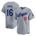 Jamed LA.Dodgers #16 Will Smith Player Gray World Series Game Home Stitched Jerseys