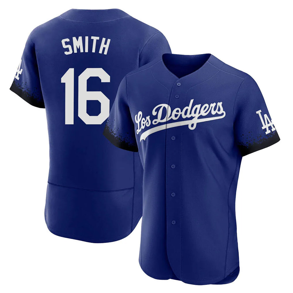 Jamed LA.Dodgers #16 Will Smith Player Royal City Connect Elite Home Stitched Jerseys