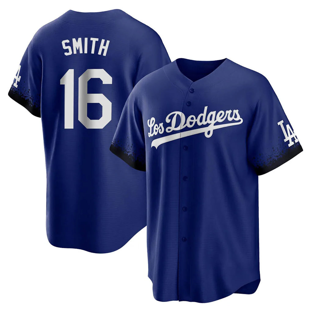 Jamed LA.Dodgers #16 Will Smith Player Royal City Connect Home Game Stitched Jerseys