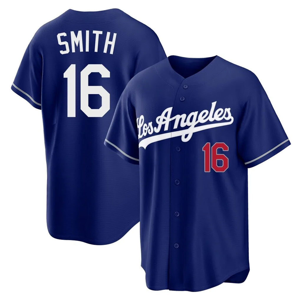 Jamed LA.Dodgers #16 Will Smith Player Royal Game Home Stitched Jerseys