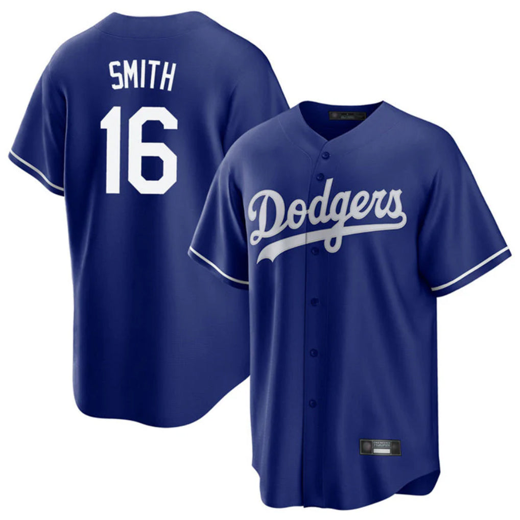 Jamed LA.Dodgers #16 Will Smith Player Royal Game Stitched Jerseys
