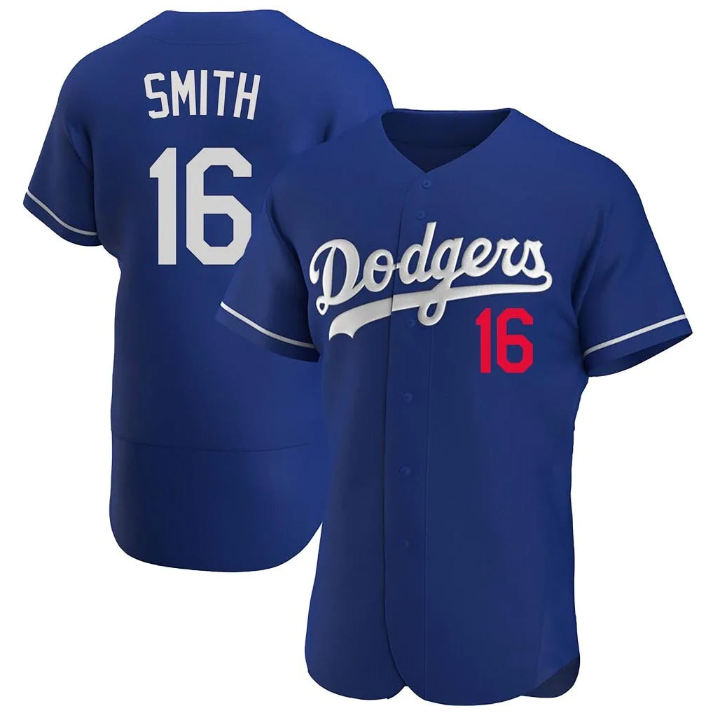 Jamed LA.Dodgers #16 Will Smith Player Royal Limited Elite Home Stitched Jerseys