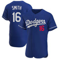 Jamed LA.Dodgers #16 Will Smith Player Royal Limited Elite Home Stitched Jerseys