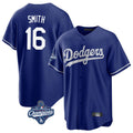 Jamed LA.Dodgers #16 Will Smith Player Royal World Series Meet Game Stitched Jerseys