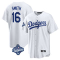 Jamed LA.Dodgers #16 Will Smith Player White World Series Meet Game Home Stitched Jerseys