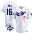 Jamed LA.Dodgers #16 Will Smith Player White World Series Meet Limited Home Stitched Jerseys