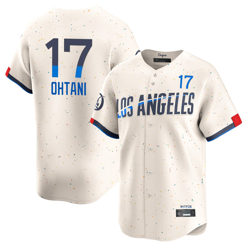 Jamed LA.Dodgers #17 Shohei Ohtani Player Cream City Connect Limited Home Stitched Jerseys