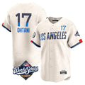 Jamed LA.Dodgers #17 Shohei Ohtani Player Cream World Series City Connect Limited Home Stitched Jerseys