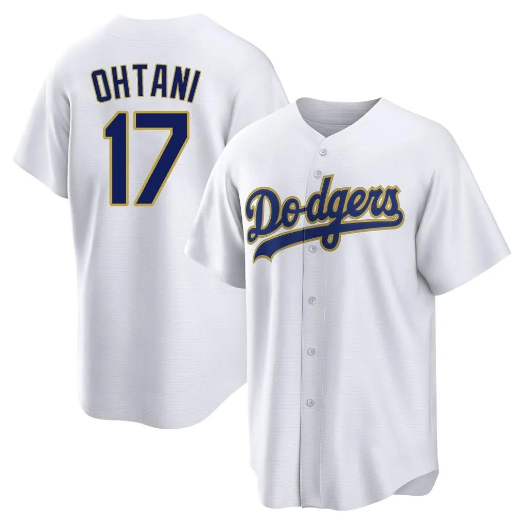 Jamed LA.Dodgers #17 Shohei Ohtani Player Gold White 2026 Collection Stadium Game Stitched Jerseys