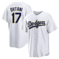 Jamed LA.Dodgers #17 Shohei Ohtani Player Gold White 2026 Collection Stadium Game Stitched Jerseys
