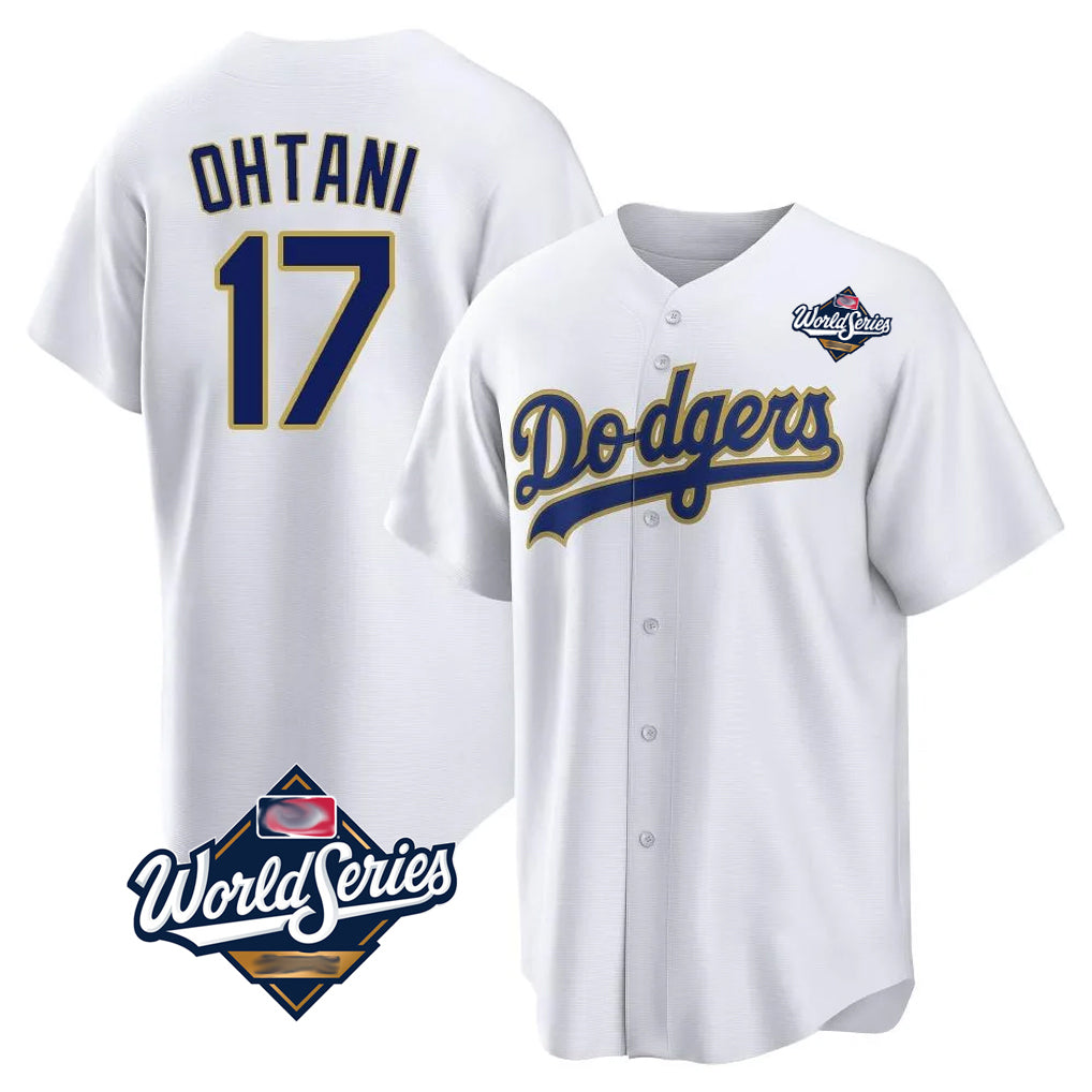 Jamed LA.Dodgers #17 Shohei Ohtani Player Gold White World Series 2026 Collection Stadium Game Stitched Jerseys