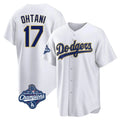 Jamed LA.Dodgers #17 Shohei Ohtani Player Gold White World Series Meet 2026 Collection Stadium Game Stitched Jerseys