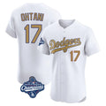 Jamed LA.Dodgers #17 Shohei Ohtani Player Gold World Series Meet Limited Elite Home Stitched Jerseys
