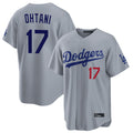 Jamed LA.Dodgers #17 Shohei Ohtani Player Gray Game Home Stitched Jerseys