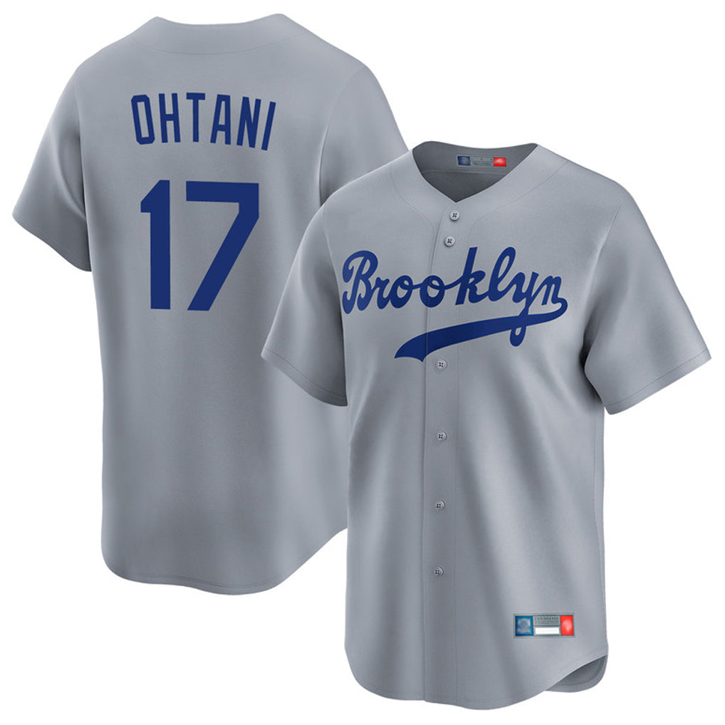 Jamed LA.Dodgers #17 Shohei Ohtani Player Gray Game Limited Home Stitched Jerseys
