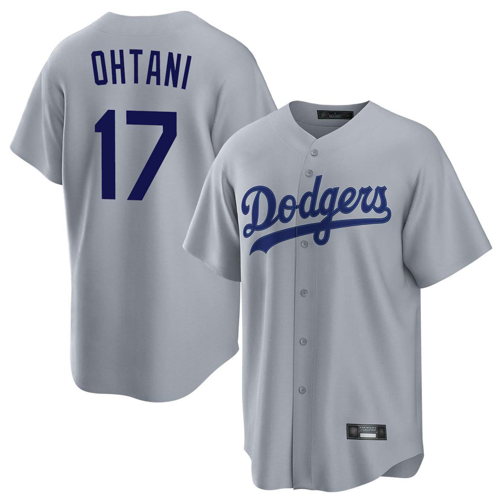 Jamed LA.Dodgers #17 Shohei Ohtani Player Gray Game Stitched Jerseys