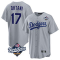 Jamed LA.Dodgers #17 Shohei Ohtani Player Gray World Series Game Stitched Jerseys
