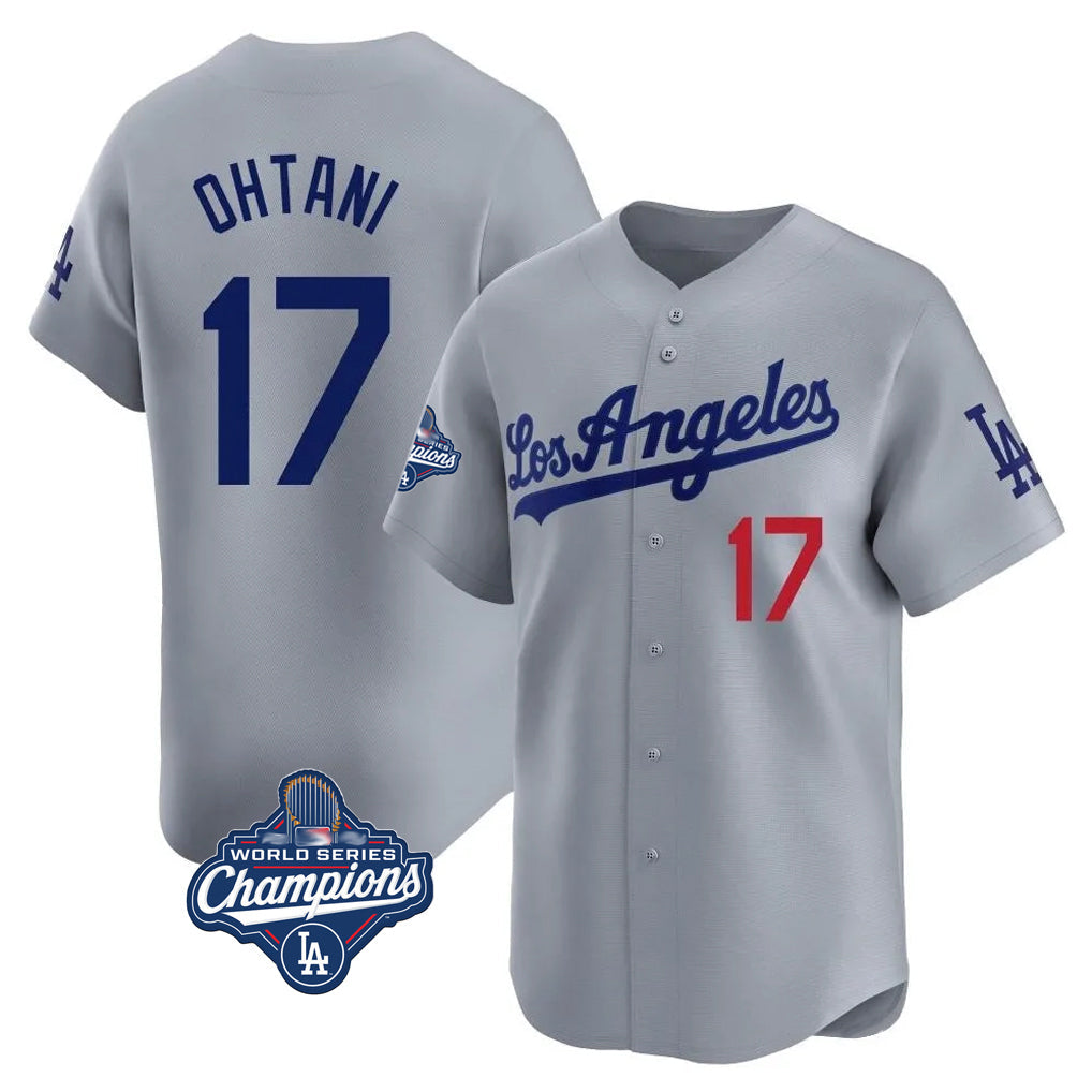 Jamed LA.Dodgers #17 Shohei Ohtani Player Gray World Series Meet Limited Home Stitched Jerseys