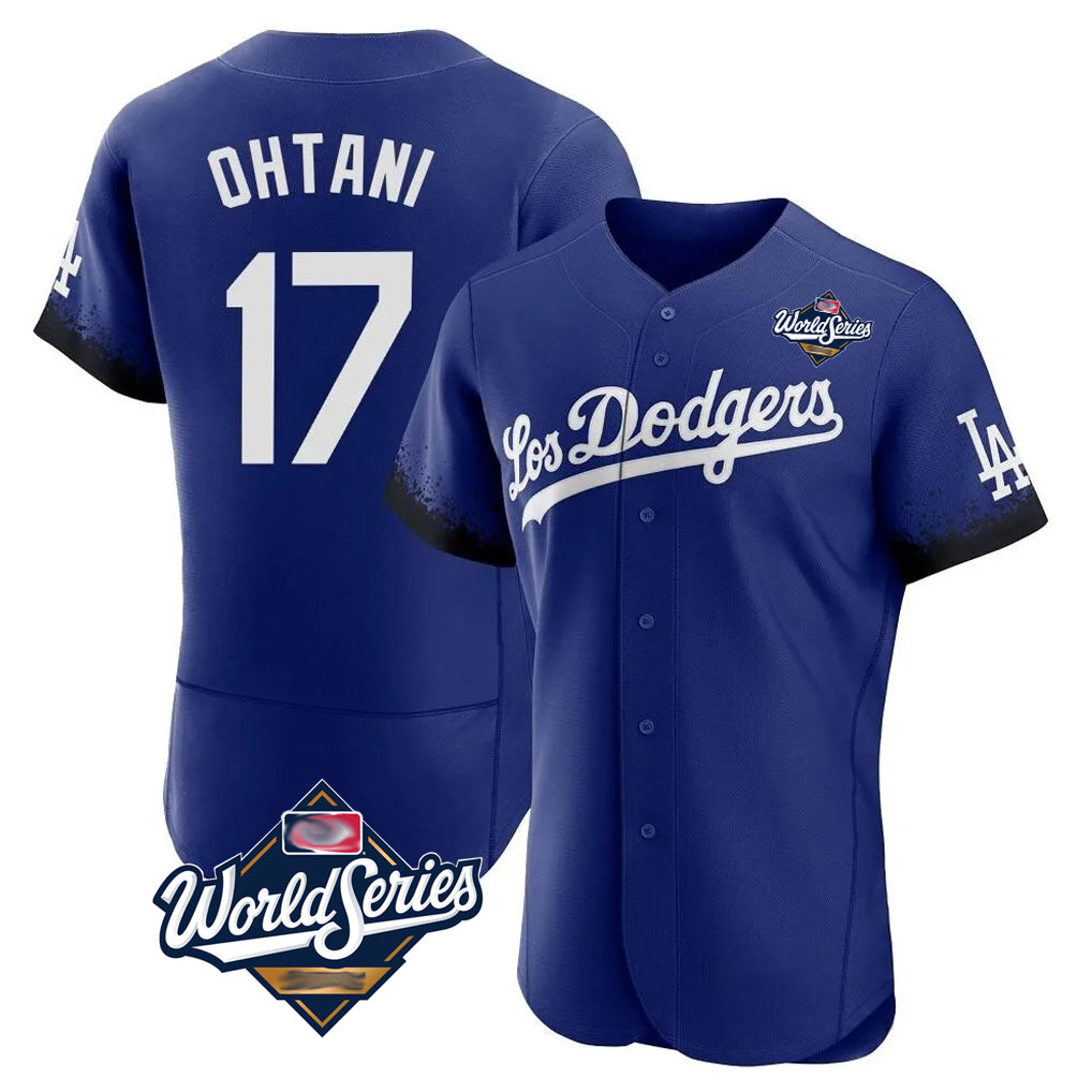 Jamed LA.Dodgers #17 Shohei Ohtani Player Royal World Series City Connect Elite Home Stitched Jerseys