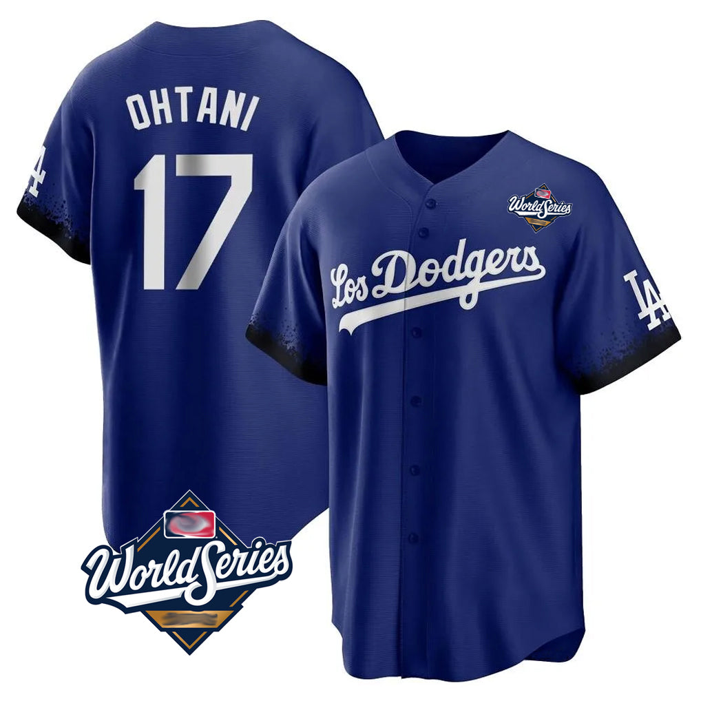 Jamed LA.Dodgers #17 Shohei Ohtani Player Royal World Series City Connect Home Game Stitched Jerseys