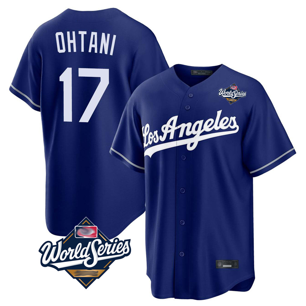 Jamed LA.Dodgers #17 Shohei Ohtani Player Royal World Series Game Stitched Jerseys