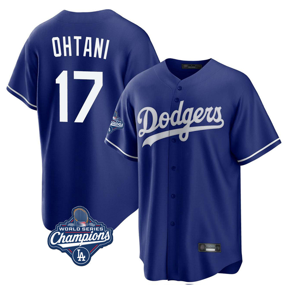 Jamed LA.Dodgers #17 Shohei Ohtani Player Royal World Series Meet Home Game Stitched Jerseys