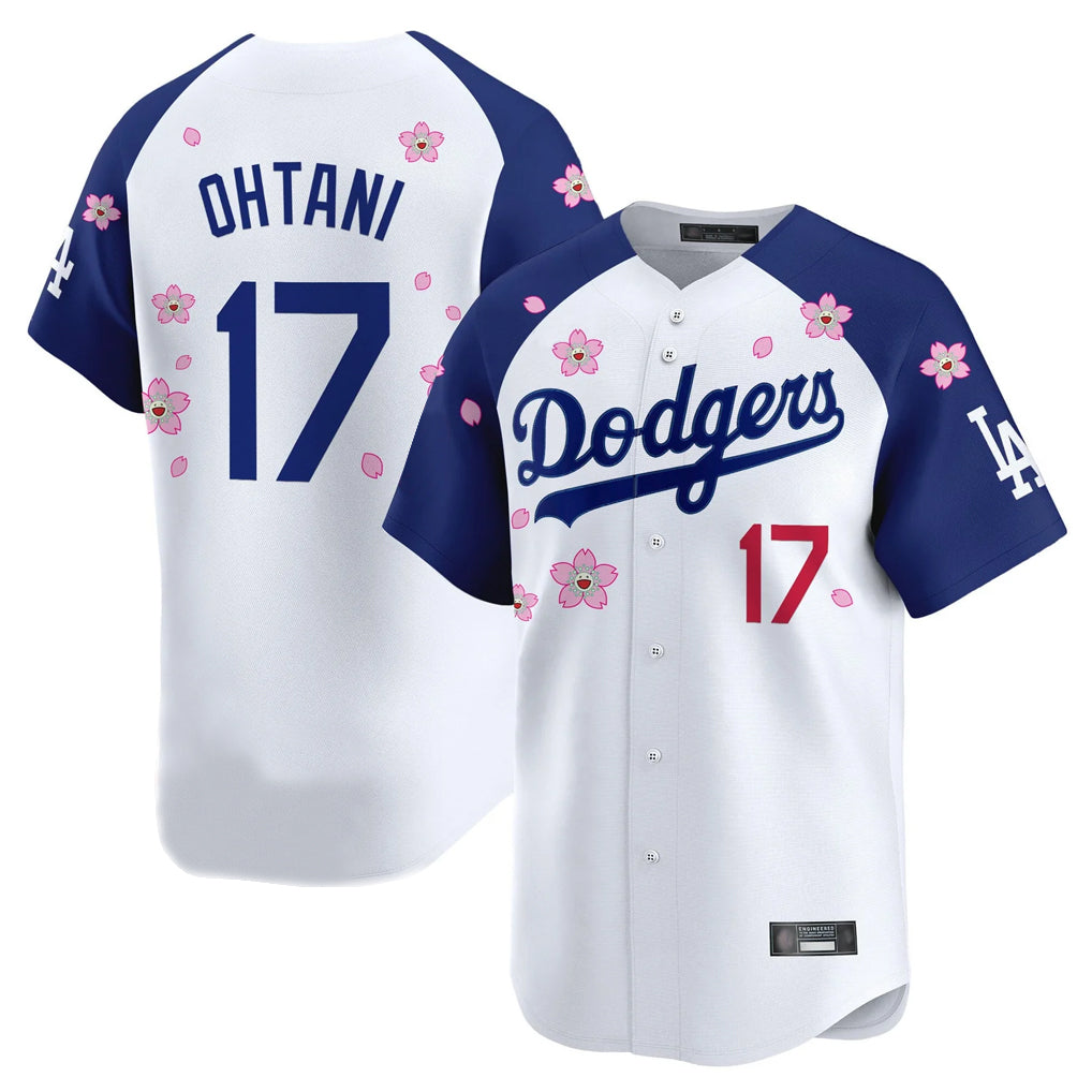 Jamed LA.Dodgers #17 Shohei Ohtani Player White-Royal Tokyo Series Vapor Premier Limited Stitched Jerseys