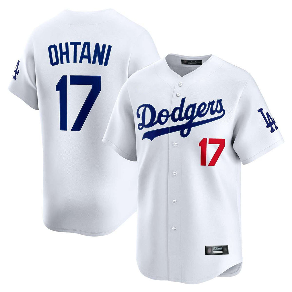 Jamed LA.Dodgers #17 Shohei Ohtani Player White Limited Home Stitched Jerseys