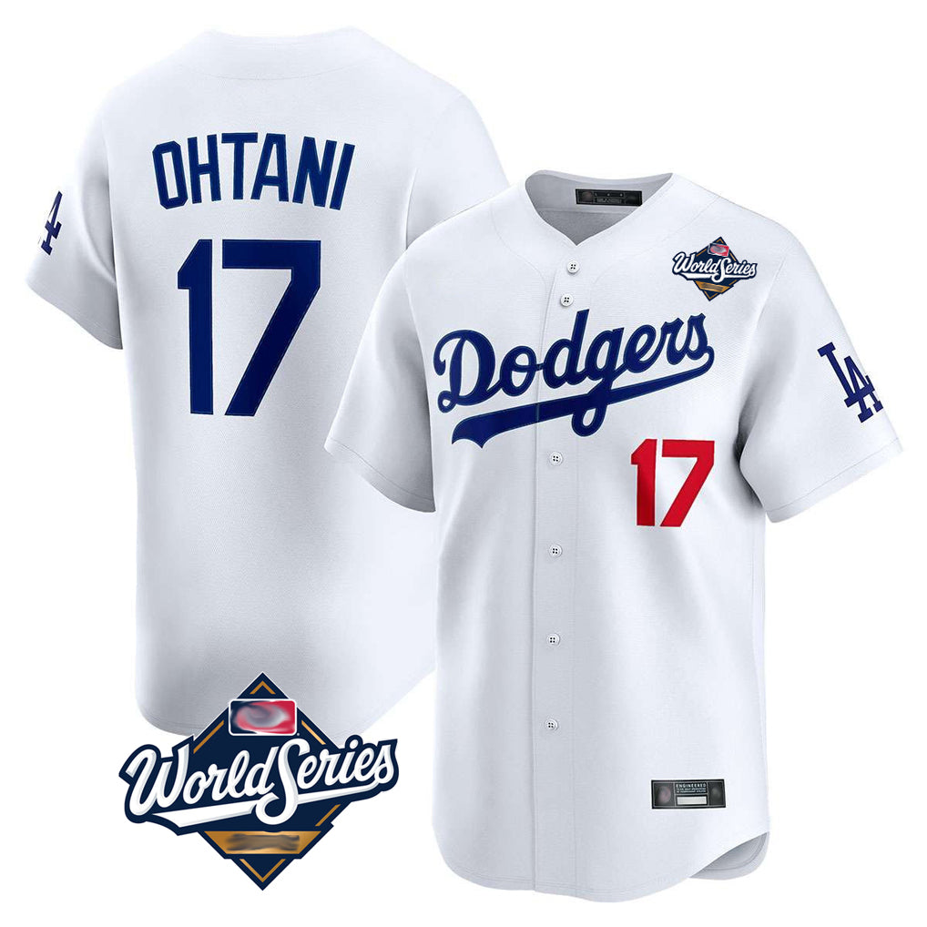 Jamed LA.Dodgers #17 Shohei Ohtani Player White World Series Limited Home Stitched Jerseys