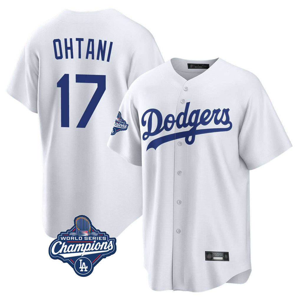 Jamed LA.Dodgers #17 Shohei Ohtani Player White World Series Meet Game Home Stitched Jerseys