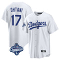 Jamed LA.Dodgers #17 Shohei Ohtani Player White World Series Meet Game Home Stitched Jerseys