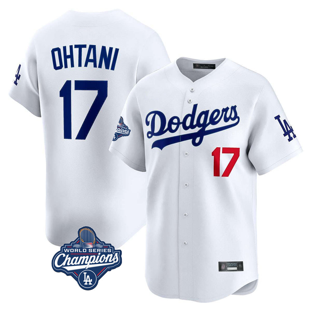 Jamed LA.Dodgers #17 Shohei Ohtani Player White World Series Meet Limited Home Stitched Jerseys