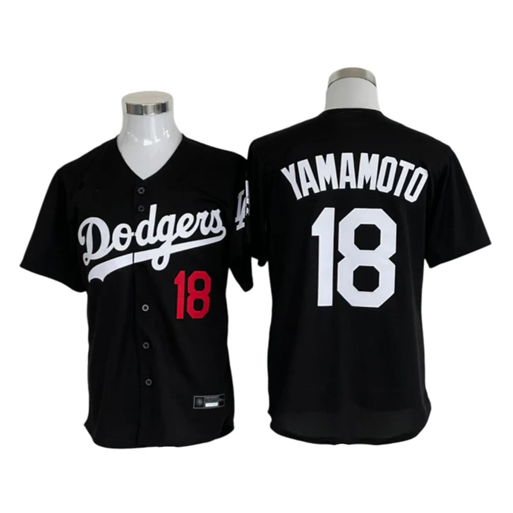 Jamed LA.Dodgers #18 Yoshinobu Yamamoto Player Black Limited Home Stitched Jerseys