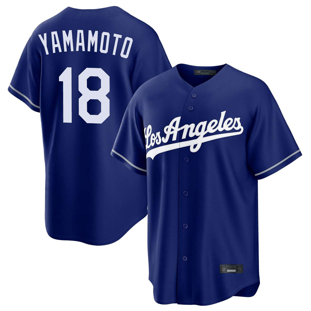 Jamed LA.Dodgers #18 Yoshinobu Yamamoto Player Royal Game Stitched Jerseys