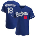 Jamed LA.Dodgers #18 Yoshinobu Yamamoto Player Royal Limited Elite Home Stitched Jerseys