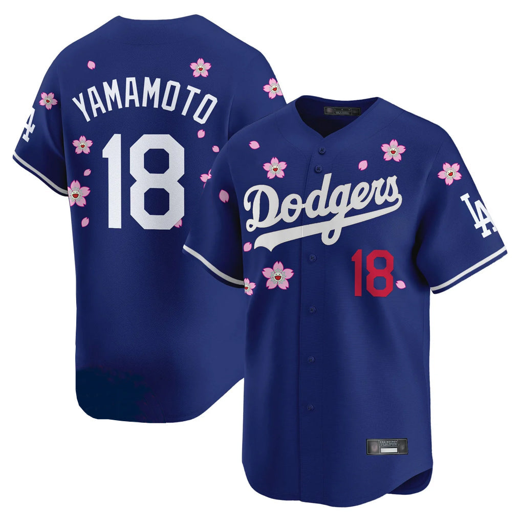 Jamed LA.Dodgers #18 Yoshinobu Yamamoto Player Royal Tokyo Series Vapor Premier Limited Stitched Jerseys