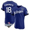 Jamed LA.Dodgers #18 Yoshinobu Yamamoto Player Royal World Series City Connect Elite Home Stitched Jerseys