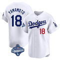 Jamed LA.Dodgers #18 Yoshinobu Yamamoto Player White World Series Meet Limited Home Stitched Jerseys
