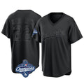 Jamed LA.Dodgers #22 Clayton Kershaw Player Black World Series Meet Pitch Fashion T-shirt Stitched Jerseys