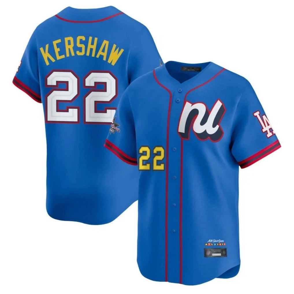 Jamed LA.Dodgers #22 Clayton Kershaw Player Blue All-Star Limited Home Stitched Jerseys