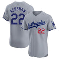 Jamed LA.Dodgers #22 Clayton Kershaw Player Gray Limited Elite Home Stitched Jerseys