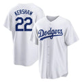 Jamed LA.Dodgers #22 Clayton Kershaw Player White Game Home Stitched Jerseys
